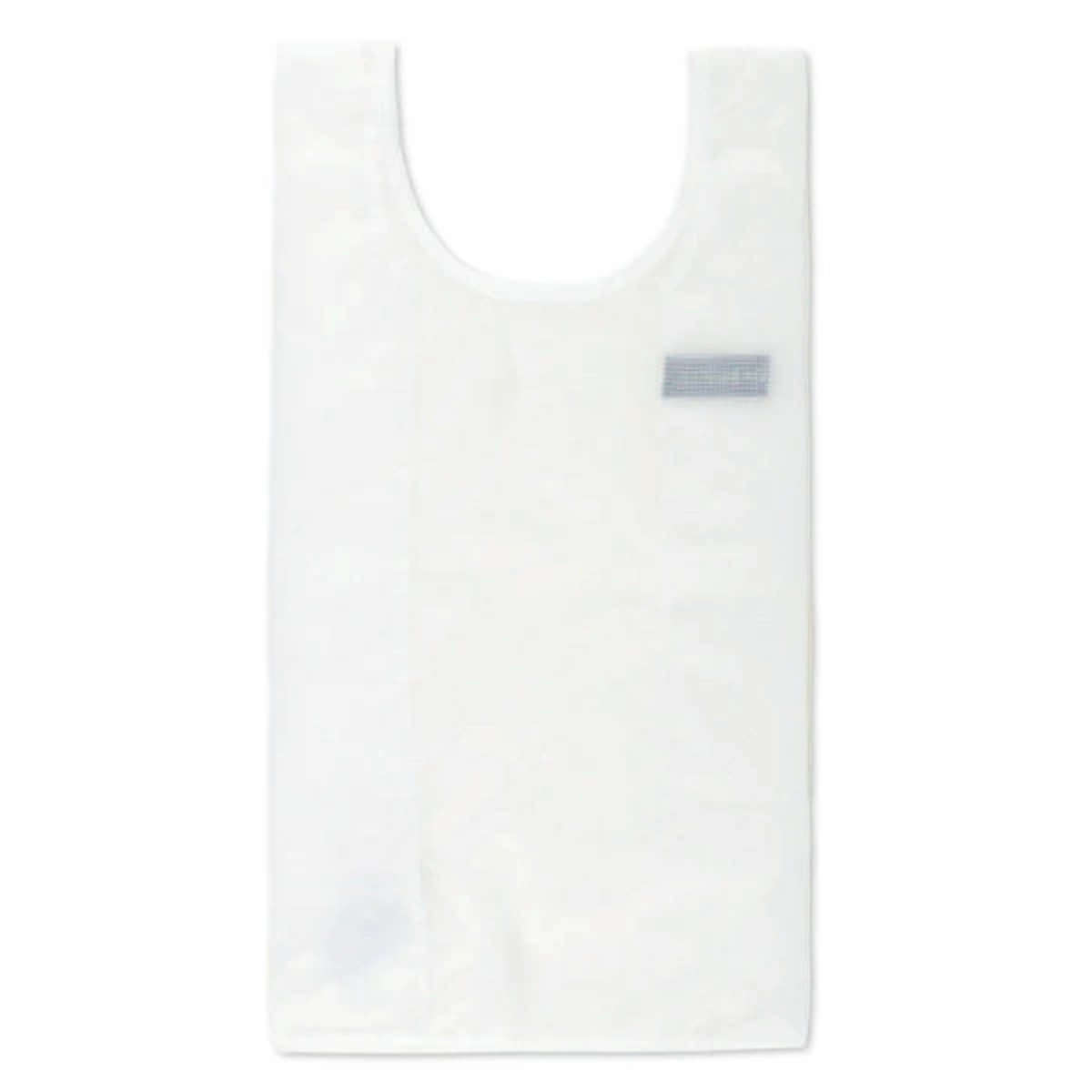 エコバッグ Lサイズ コンビニ専用 折りたたみ 洗濯 可 フック付き HUNGBAG ( マイバッグ エコバック 買い物バッグ コンパクト レジ袋 軽量 コンビニ 洗える レジバッグ サブバッグ 買い物袋 買い物かばん ショッピングバッグ ) 【ホワイト】 ホワイト