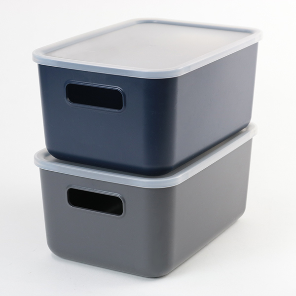 収納ケース 小物収納 やわらかBOX スリム 浅型 幅17.9×奥行25.9×高さ12cm ( 収納ボックス やわらかバスケット 収納バスケット 収納 日本製 小物入れ 小物ケース バスケット ミニ やわらかバケツ 収納バケツ ケース おしゃれ ) 【ピンクベージュ】 ピンクベージュ