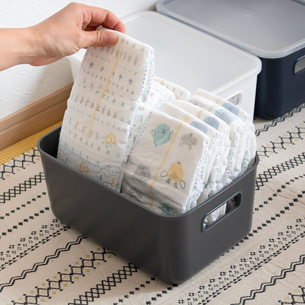 収納ケース 小物収納 やわらかBOX スリム 浅型 幅17.9×奥行25.9×高さ12cm ( 収納ボックス やわらかバスケット 収納バスケット 収納 日本製 小物入れ 小物ケース バスケット ミニ やわらかバケツ 収納バケツ ケース おしゃれ ) 【ピンクベージュ】 ピンクベージュ