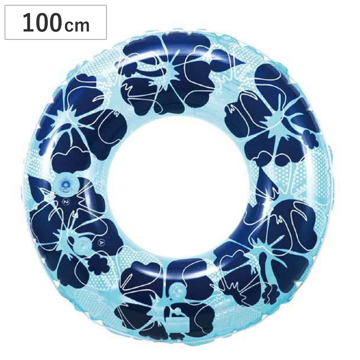 浮き輪 100cm フローラ 空気栓大付き ハイビスカス （ 浮輪 うきわ