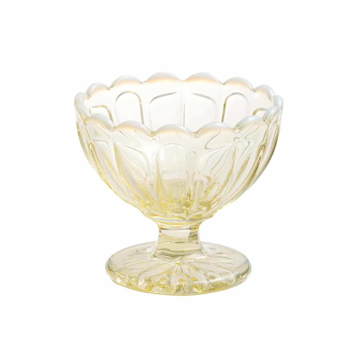 廣田硝子 ミニフラッペ 雪の花 ( ガラス 日本製 フラッペ デザート 食器 器 うつわ ブルー 古代色 脚付き 小鉢 おしゃれ かわいい デザートボウル パフェグラス アイスカップ プリンアラモード 花 ) 【ブルー】 ブルー