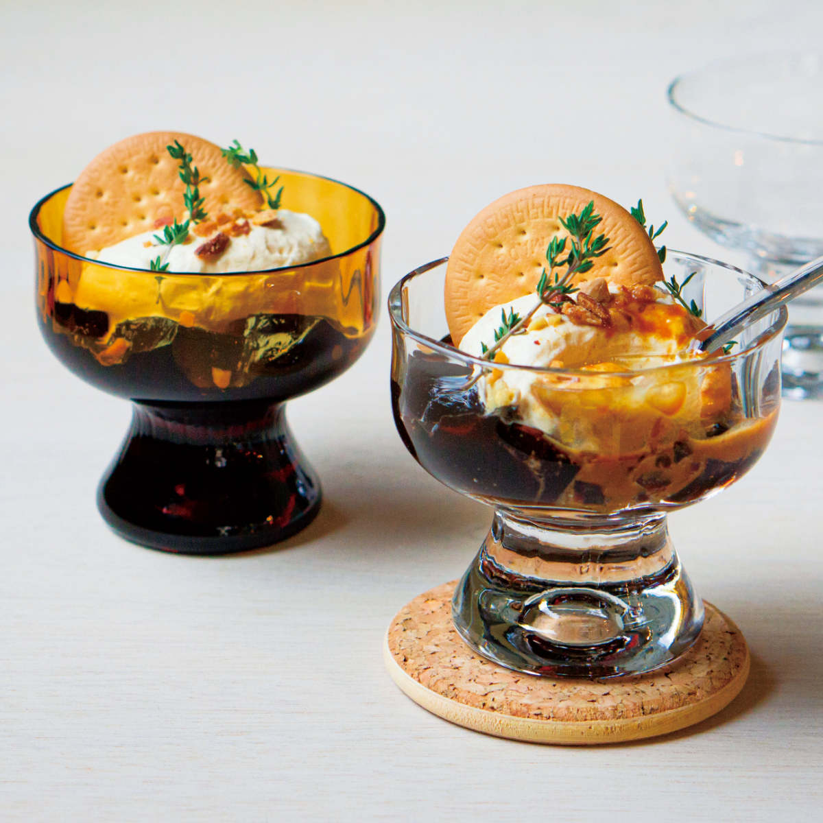 ★希少★ アデリア　　バナナサンデー　 プリンアラモード　デザートグラス アデリア バナナサンデー プリンアラモード デザートグラス サンデー