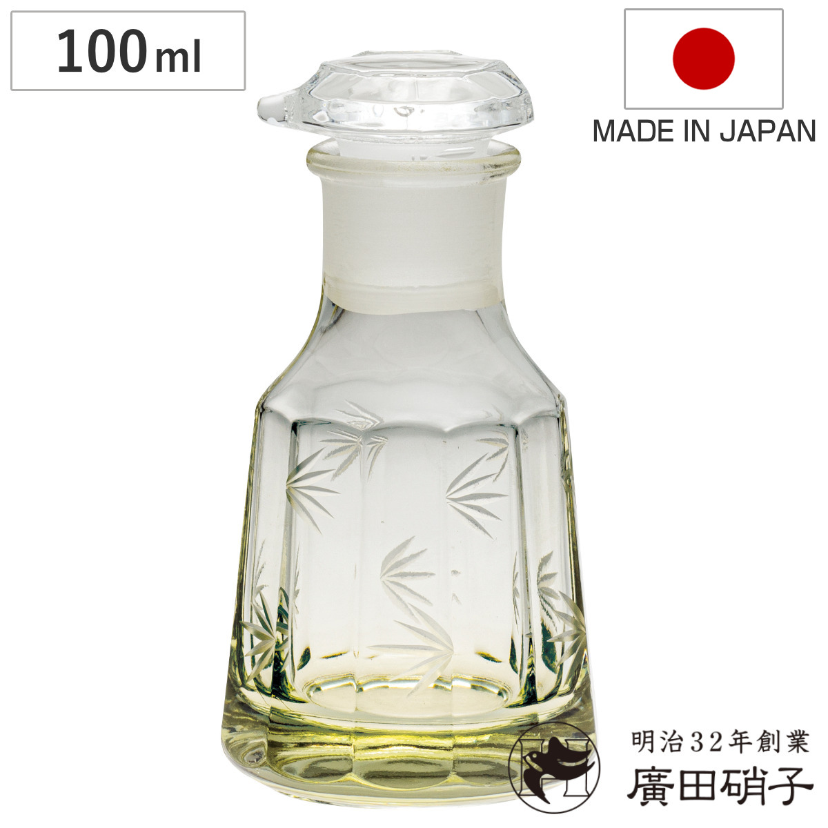 醤油差し 矢来 100ml ガラス製 江戸切子 廣田硝子 日本製