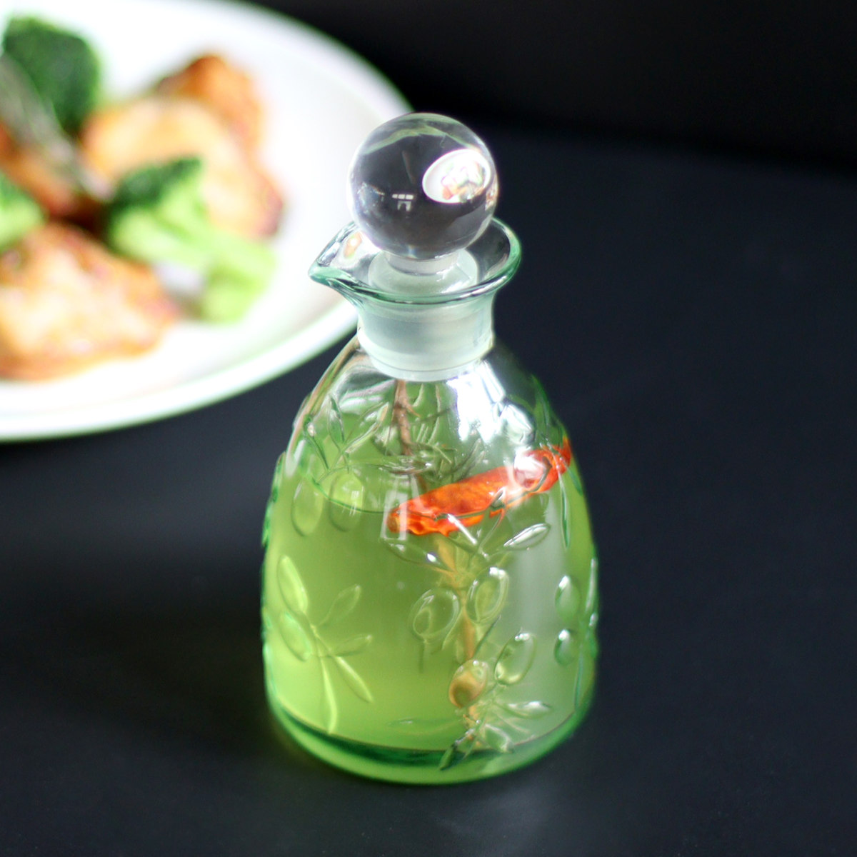 調味料入れ 160ml ガラス製 オリーブフィールド ドレッシング
