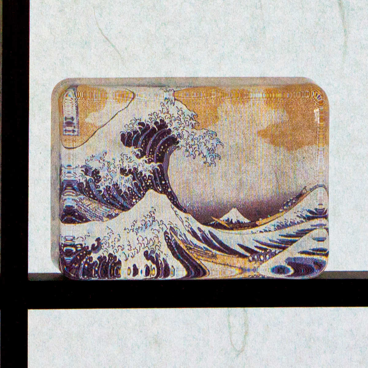 廣田硝子 文鎮 ペーパーウェイト 硝子ペーパーウェイト 葛飾北斎 ガラス ( ぶんちん 押さえ 紙 ペーパー 重し おしゃれ 文具 置き物 オブジェ 日本製 文房具 重石 卓上 デスク 机上 置物 プレゼント ギフト インテリア 雑貨 ) 【御厩川岸より両国橋】 御厩川岸より両国橋