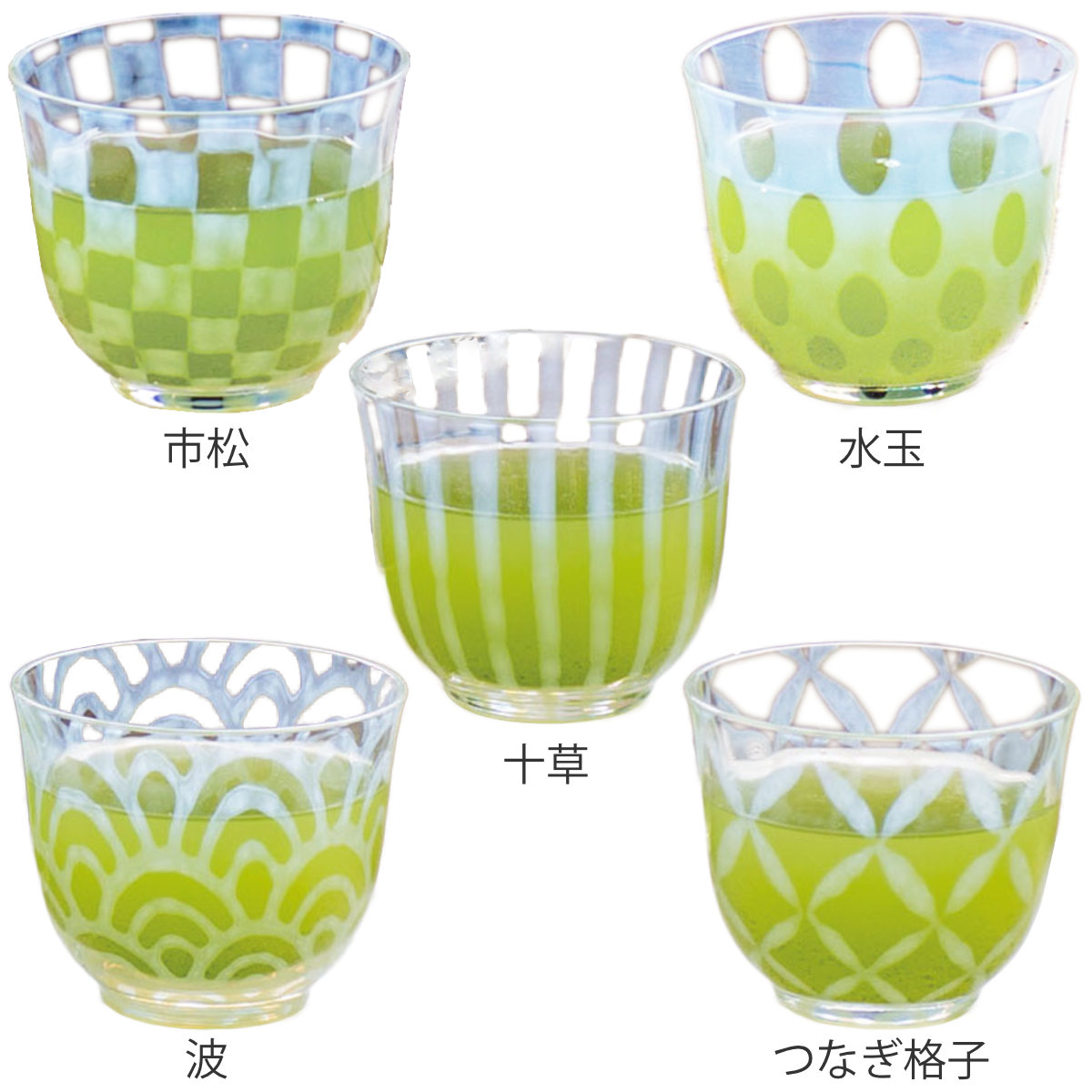 廣田硝子 グラス 120ml 冷茶 ( 日本製 ガラス コップ カップ ガラスコップ ガラス食器 おしゃれ お茶 麦茶 小鉢 お酒 アルコール 桐箱入り ジュース ビール ) 【つなぎ格子】 つなぎ格子