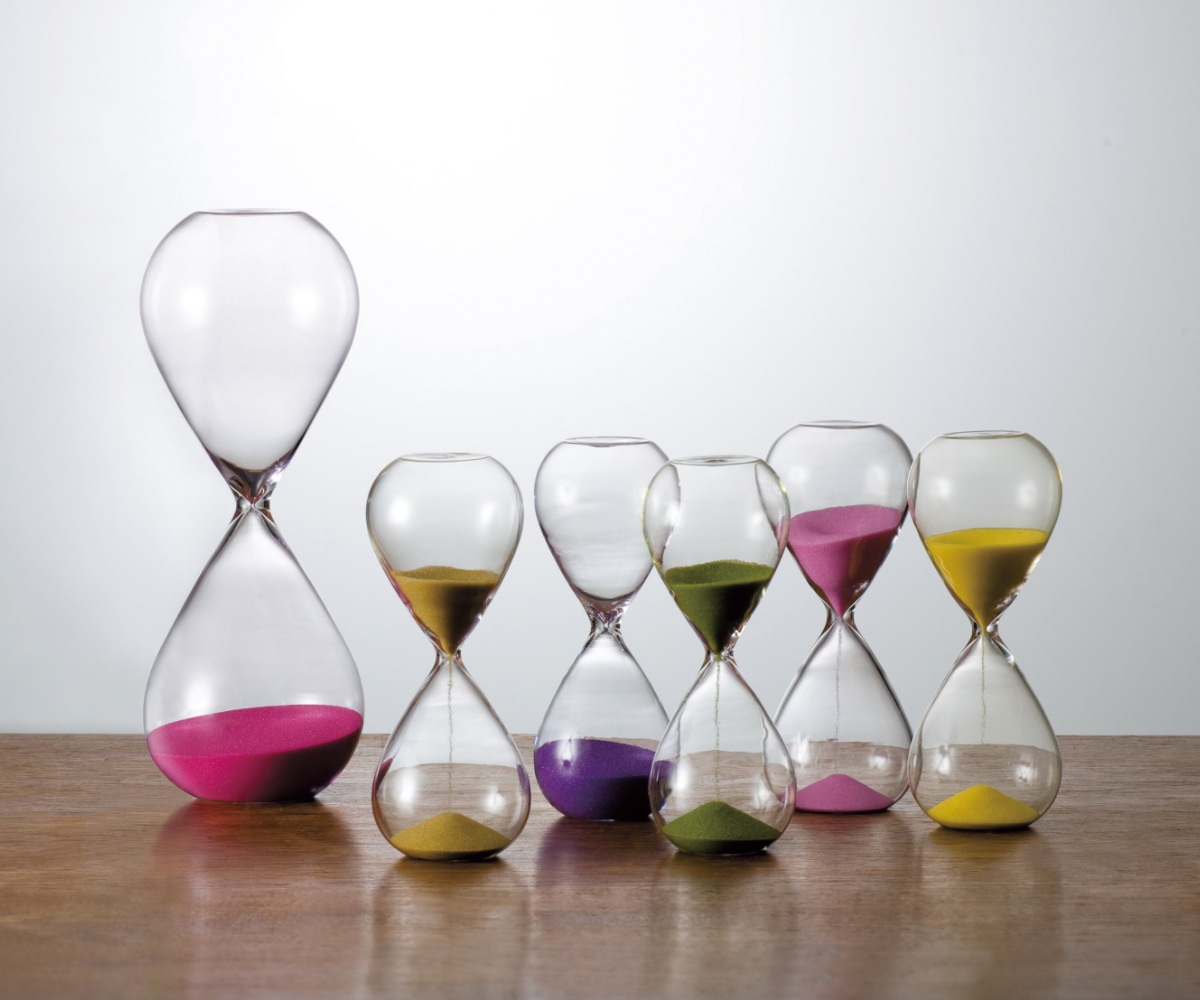 廣田硝子 砂時計 3分 4分 5分 ガラス （ タイマー 砂 時計