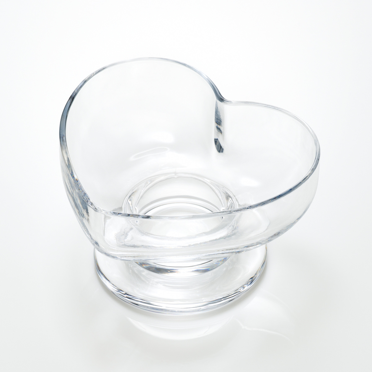 廣田硝子 ハート型 サンデートレー スキ ( ガラス 日本製 コップ カップ デザート 食器 デザート食器 おしゃれ かわいい レトロ 昭和 モダン珈琲 想グラス ) 【クリアー】 クリアー