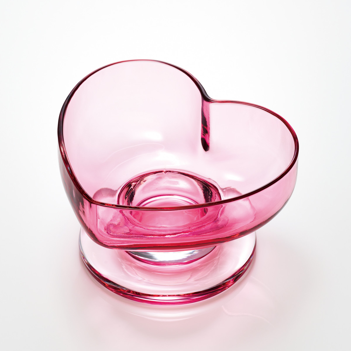 廣田硝子 ハート型 サンデートレー スキ ( ガラス 日本製 コップ カップ デザート 食器 デザート食器 おしゃれ かわいい レトロ 昭和 モダン珈琲 想グラス ) 【クリアー】 クリアー