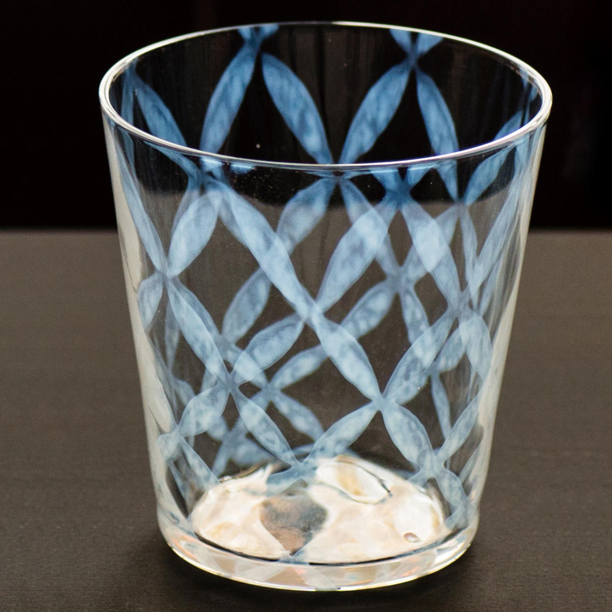 廣田硝子 大正浪漫 タンブラー 300ml ( 格子 玉十草 巻き上げ ガラス 日本製 コップ グラス カップ おしゃれ 硝子 ガラス製 かわいい レトロ 大正 和 モダン ) 【巻き上げ】 巻き上げ