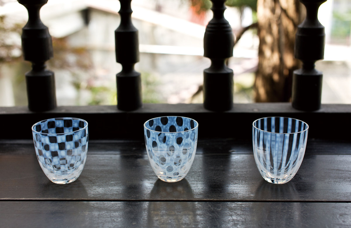 廣田硝子 大正浪漫 タンブラー 270ml ( 市松 水玉 十草 ガラス 日本製 コップ グラス カップ おしゃれ 硝子 ガラス製 かわいい レトロ 大正 和 モダン ) 【十草】 十草