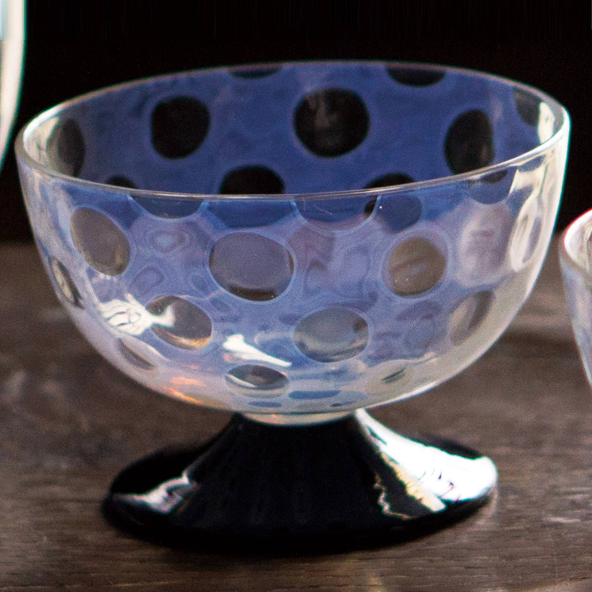 廣田硝子 グラス 氷コップ 市松 黒 ( ガラス 日本製 盃 酒器 コップ デザート かき氷 食器 器 皿 おしゃれ 大正浪漫硝子 レトロ ) 【十草】 十草