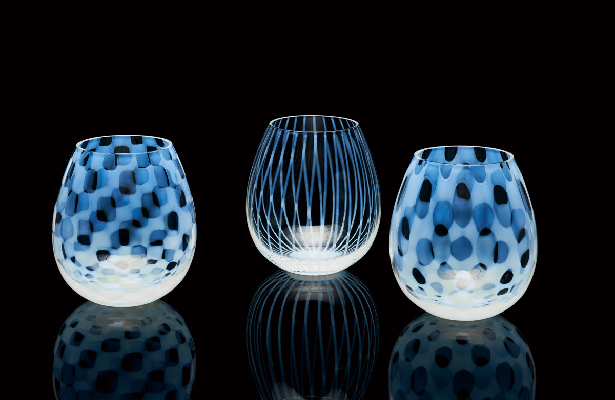 廣田硝子 グラス 350ml 花蕾 大正浪漫 karai 十草 市松 水玉 3個セット ( ガラス 日本製 コップ タンブラー カップ 桐箱入り ギフトセット おしゃれ 大正浪漫硝子 レトロ ワイングラス ハイボール ロック 酒 日本酒 )