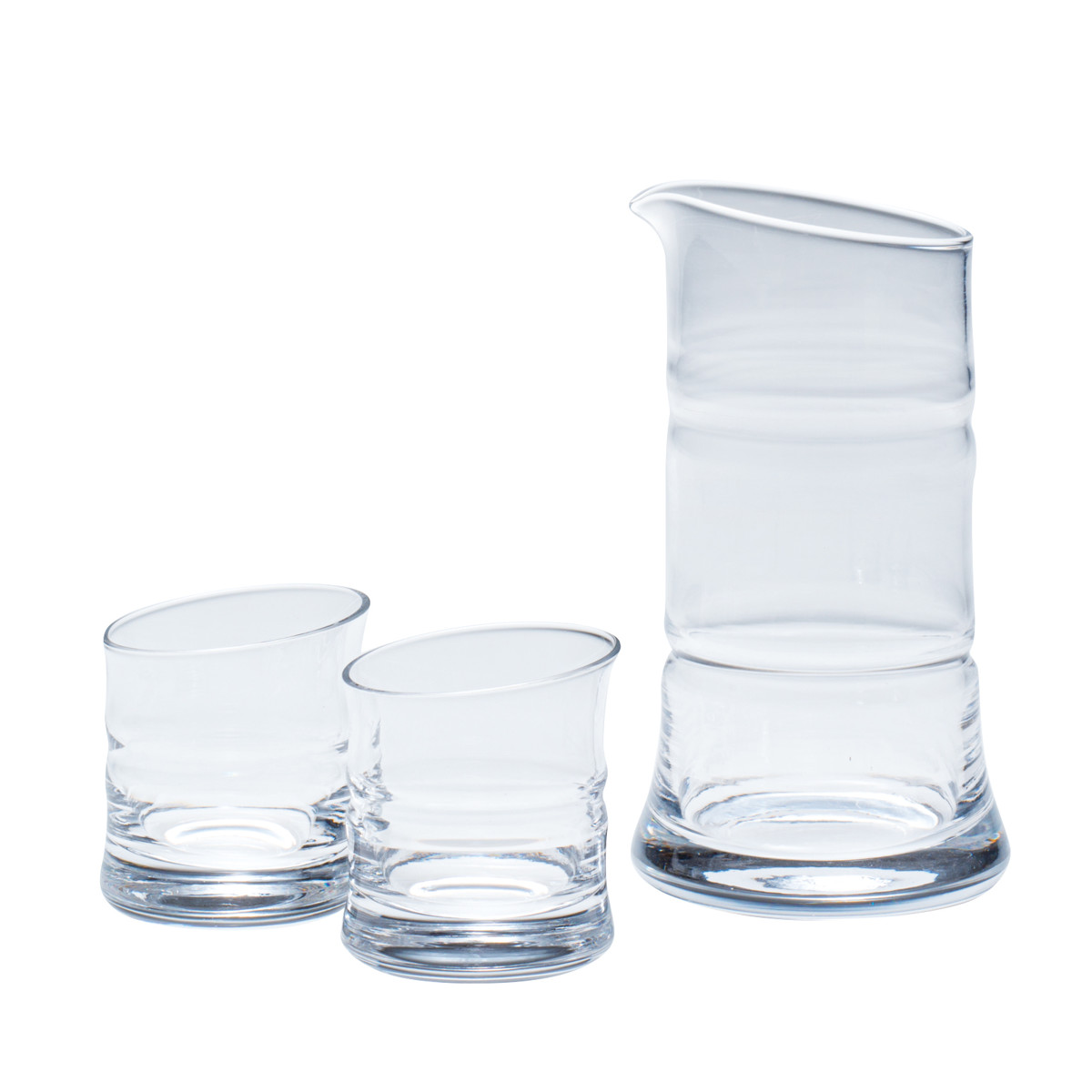 廣田硝子 徳利 盃 揃い 青竹 氷竹 ( ガラス 日本製 1合半 長注器 ぐいのみ おちょこ お猪口 銚子 グラス コップ 竹 bamboo おしゃれ ギフト プレゼント 贈り物 ) 【青竹】 青竹
