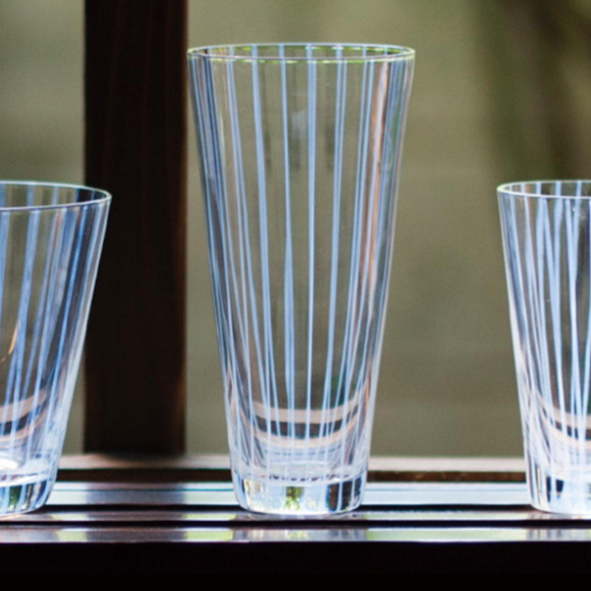 廣田硝子 グラス 240ml 大正浪漫硝子 十草 8オンスタンブラー ( ガラス 日本製 コップ タンブラー おしゃれ 硝子 ガラス製 かわいい レトロ 大正 モダン ストライプ )