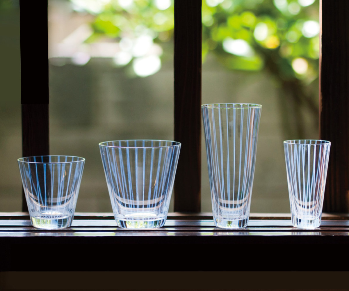 廣田硝子 グラス 90ml 大正浪漫硝子 十草 3オンスタンブラー ( ガラス 日本製 コップ タンブラー おしゃれ 硝子 ガラス製 かわいい レトロ 大正 モダン ストライプ )