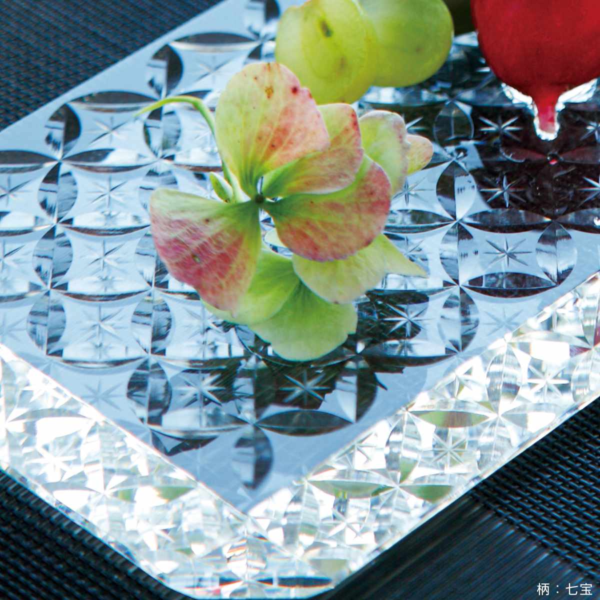 廣田硝子 皿 さゆる 醤油・薬味皿 ( ガラス 日本製 お皿 プレート ガラスプレート 江戸切子 角型 長方形 おしゃれ スタイリッシュ シンプル モダン ) 【魚子】 魚子