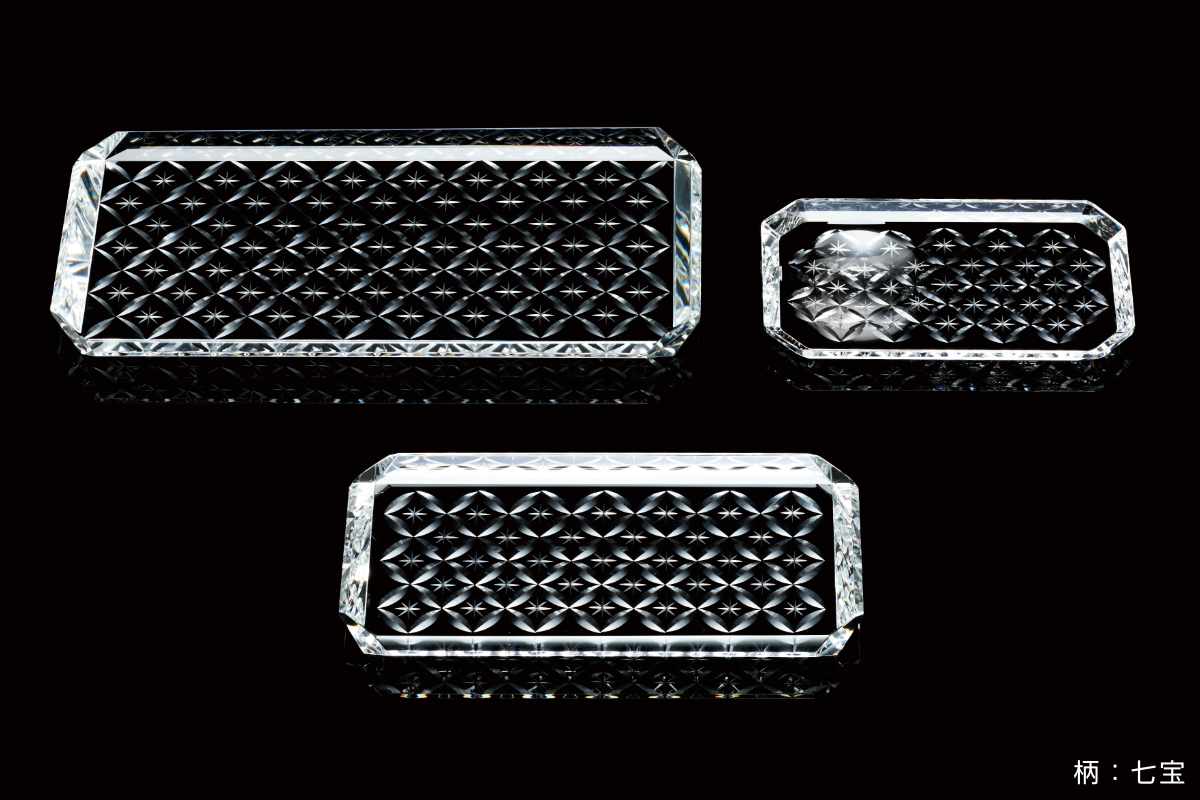 廣田硝子 皿 さゆる 醤油・薬味皿 ( ガラス 日本製 お皿 プレート ガラスプレート 江戸切子 角型 長方形 おしゃれ スタイリッシュ シンプル モダン ) 【魚子】 魚子