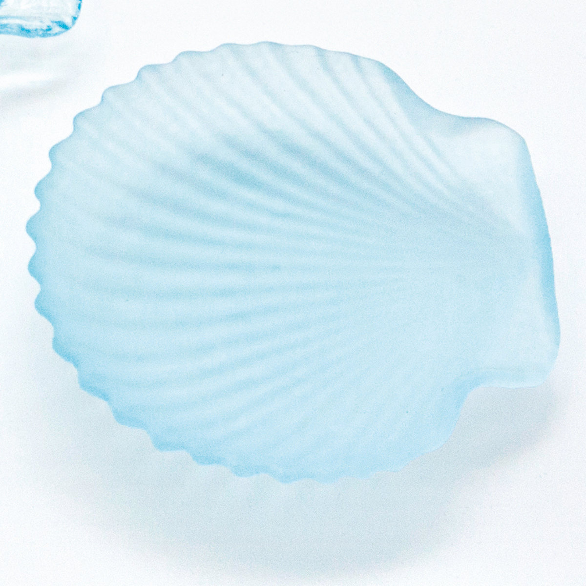 廣田硝子 皿 シェル 豆皿 フロスト ( ガラス 日本製 お皿 プレート 薬味 醤油 小さい おしゃれ かわいい 副菜 お菓子 デザート フルーツ ) 【ブルー】 ブルー