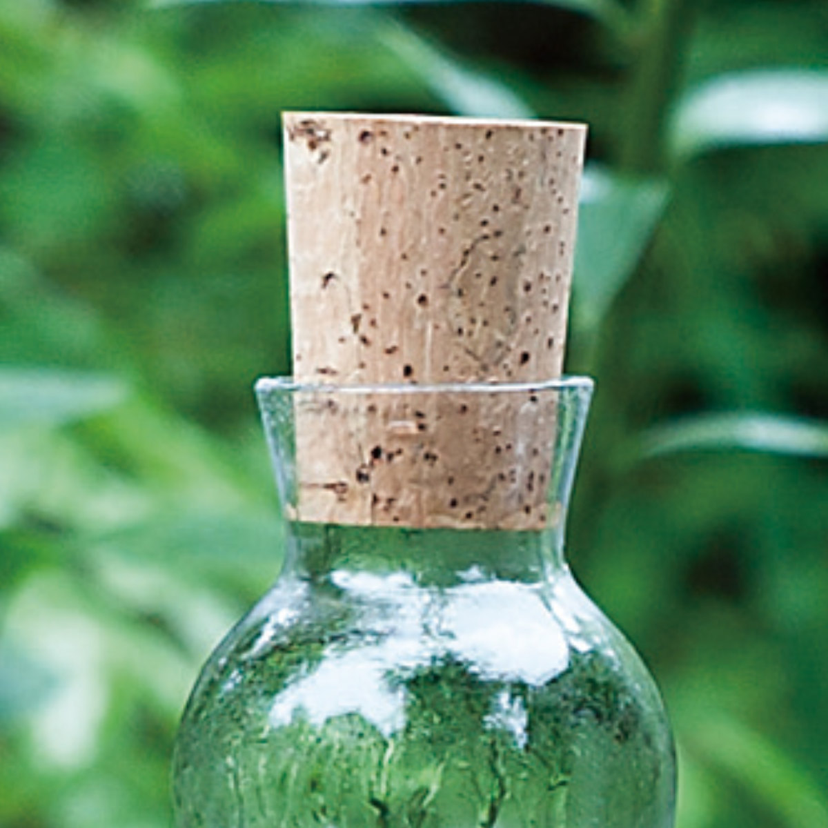 廣田硝子 ピッチャー 580ml 潤 ひさご コルク栓 ( ガラス 日本製 花瓶 フラワーベース ポット ボトル ひょうたん型 シンプル おしゃれ 透明ガラス )