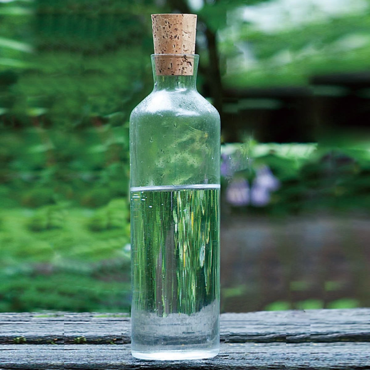 廣田硝子 ピッチャー 720ml 潤 ライン生地 栓なし ( ガラス 日本製 花瓶 フラワーベース ポット ボトル シンプル おしゃれ 透明ガラス )