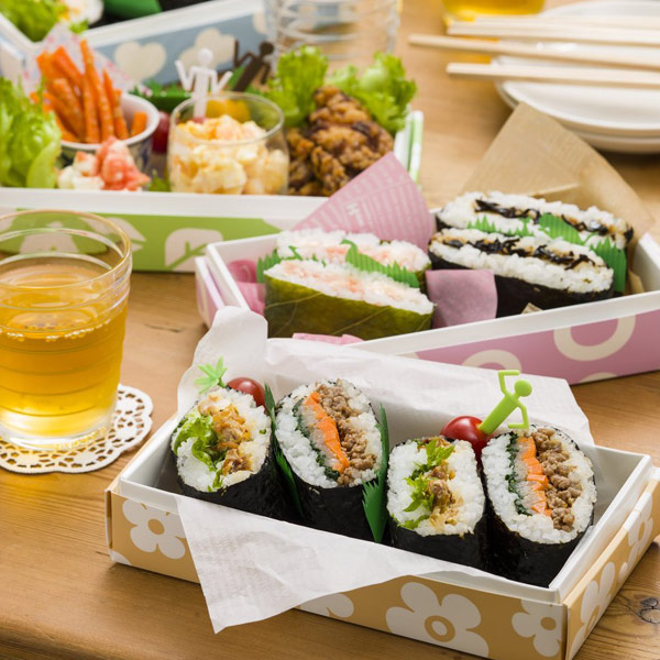 折り畳みランチボックス 一段 800ml ネイチャー 日本製 スリム ハナ ( お弁当箱 ランチボックス サンドイッチケース 持ち帰り箱 折りたたみ式 弁当箱 コンパクト 電子レンジ対応 ラッピングボックス ギフトボックス ) 【ハッパ】 ハッパ