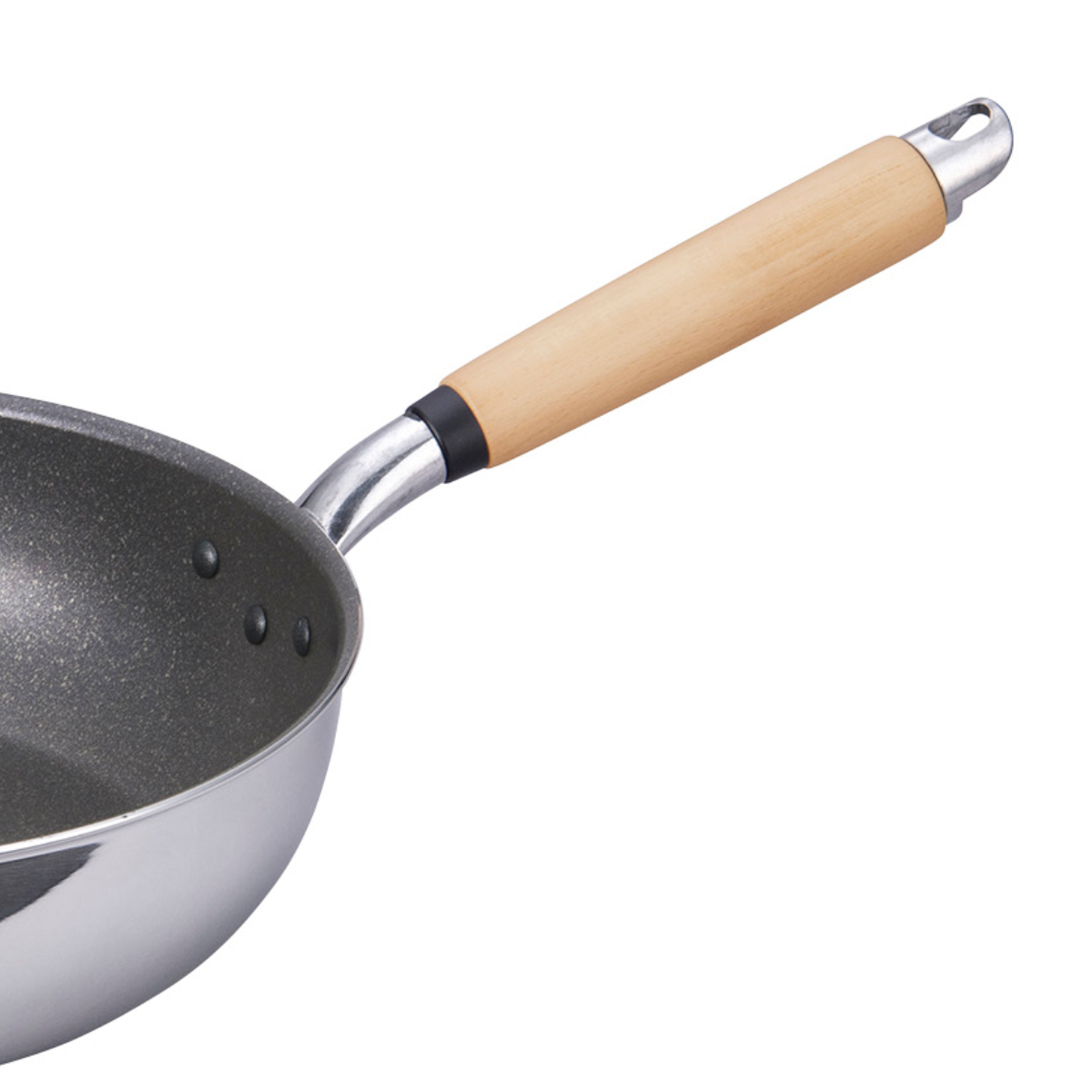 いため鍋 28cm IH対応 極 ふかみ 日本製 ( ガス火対応 深型フライパン アルミ製 ふっ素樹脂加工 軽い アルミフライパン 深型 28センチ フッ素コーティング 炒め鍋 木製ハンドル 軽量 キッチンツール 家庭用 )