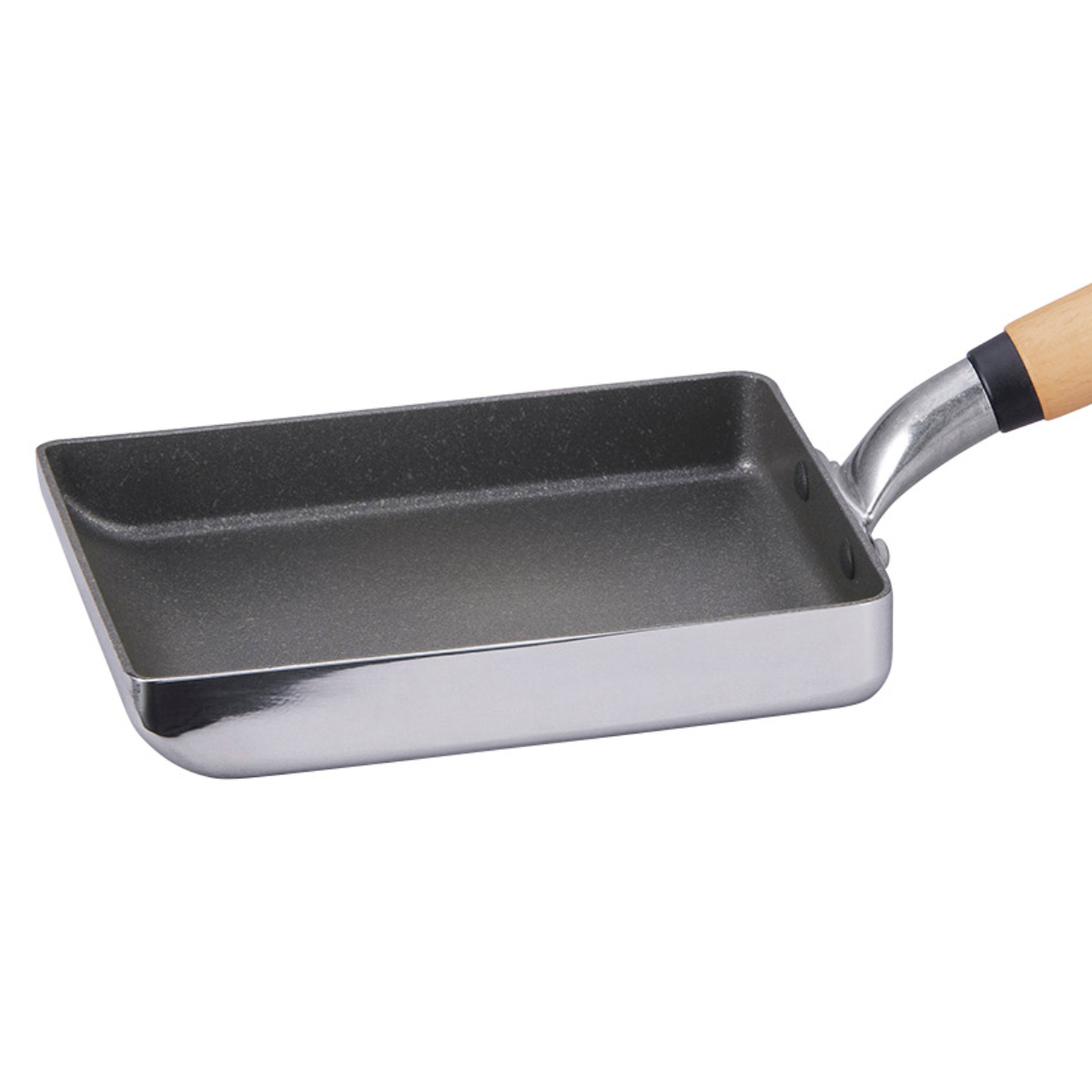 卵焼き器 13×18cm IH対応 極 ふかみ 日本製 ( ガス火対応 エッグパン アルミ製 ふっ素樹脂加工 軽い 玉子焼きフライパン 卵焼きフライパン フッ素コーティング 木製ハンドル 卵焼きパン 玉子焼きパン 家庭用 軽量 キッチンツール )