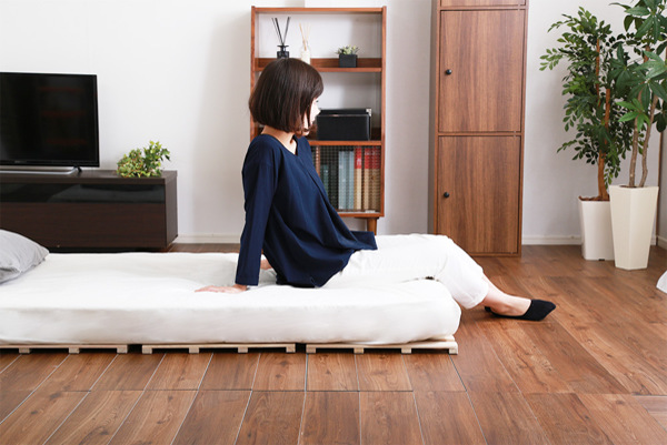 すのこベッド セミダブル 4つ折り式 桐 桐すのこ セミダブルサイズ スノコベッド ( すのこ スノコ マット 折りたたみ すのこマット すのこベット ベッド 折りたたみベッド 除湿 湿気 カビ ダニ 対策 折り畳み 布団干し )