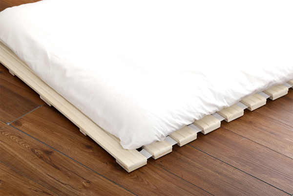 すのこベッド セミダブル ロール式 桐 桐すのこ セミダブルサイズ スノコベッド ( すのこ スノコ マット ロール すのこマット すのこベット ベッド 折りたたみベッド ベット 除湿 湿気 カビ ダニ 対策 折りたたみ )