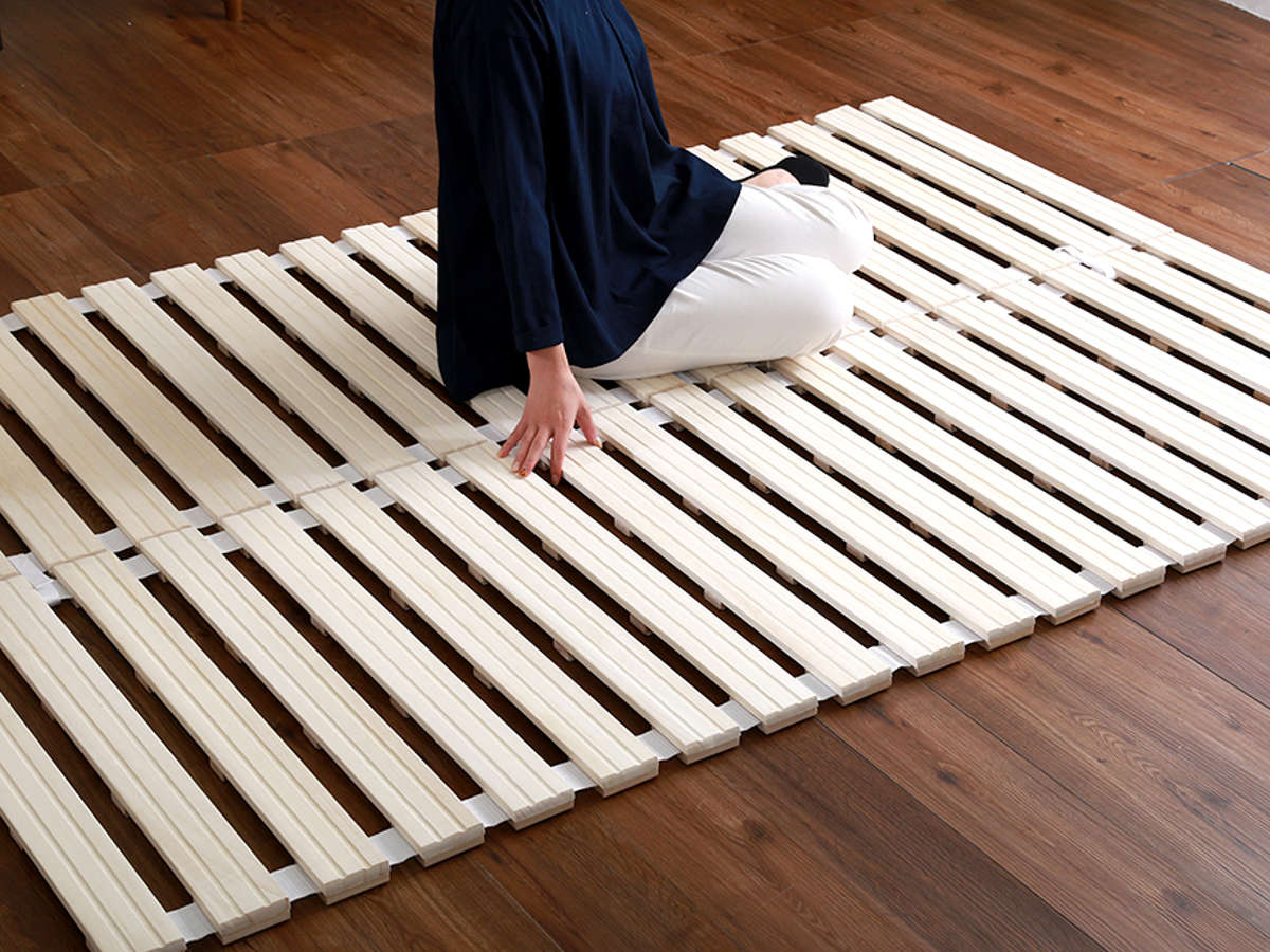 すのこベッド セミダブル ロール式 桐 桐すのこ セミダブルサイズ スノコベッド ( すのこ スノコ マット ロール すのこマット すのこベット ベッド 折りたたみベッド ベット 除湿 湿気 カビ ダニ 対策 折りたたみ )