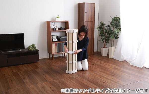 すのこベッド セミダブル ロール式 桐 桐すのこ セミダブルサイズ スノコベッド ( すのこ スノコ マット ロール すのこマット すのこベット ベッド 折りたたみベッド ベット 除湿 湿気 カビ ダニ 対策 折りたたみ )