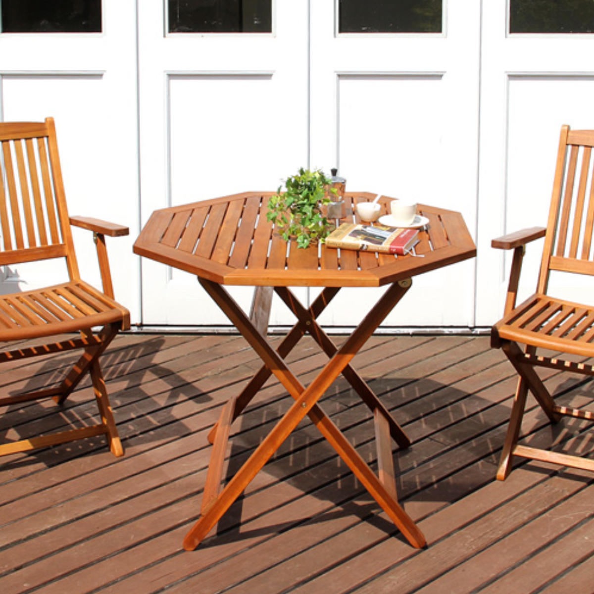 ガーデンテーブル 木製 フォールディングテーブル （ 折り畳み ウッド
