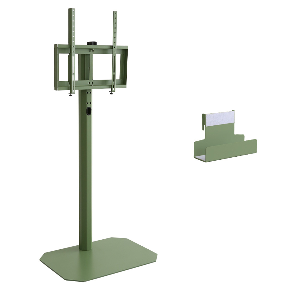 テレビスタンド ハイタイプ Rosalie 32~65インチ対応 ハードディスクホルダーセット 首振り 壁寄せ ( 耐震 テレビ台 コーナー型 スイング 壁面 壁掛け風 240度回転 高さ調整可能 コーナー ) 【ピンク】 ピンク