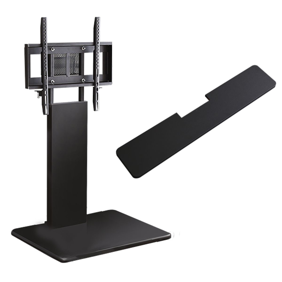 テレビスタンド 32~60インチ対応 ロータイプ 耐震 サウンドバー専用棚付き HDDホルダー ( テレビ台 スタンド 伸縮 壁面 高さ調節 棚付 テレビボード TV台 ブラック ウォールナット ホワイト 木目調 ) 【ウォールナット】 ウォールナット