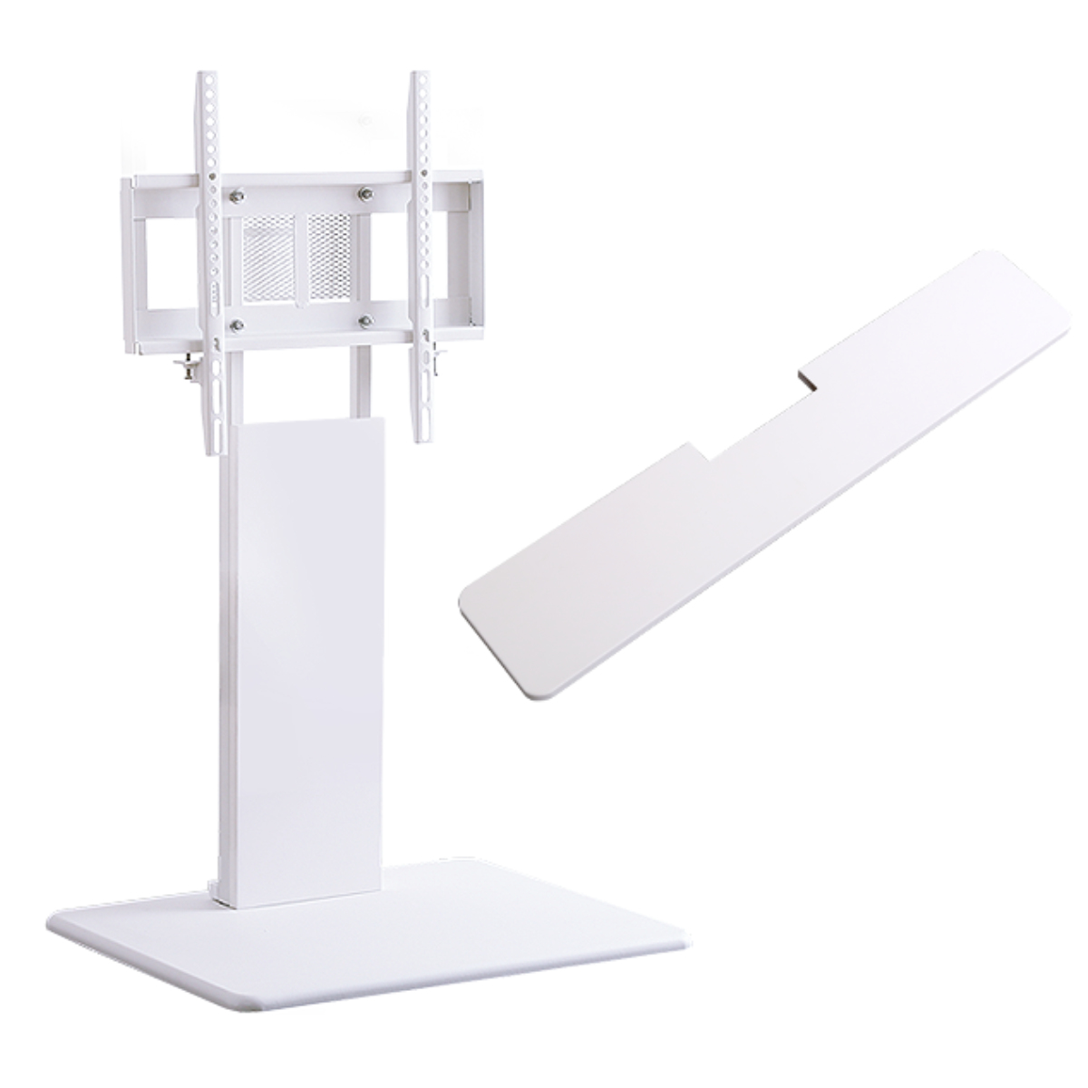 テレビスタンド 32~60インチ対応 ロータイプ 耐震 サウンドバー専用棚付き HDDホルダー ( テレビ台 スタンド 伸縮 壁面 高さ調節 棚付 テレビボード TV台 ブラック ウォールナット ホワイト 木目調 ) 【ウォールナット】 ウォールナット