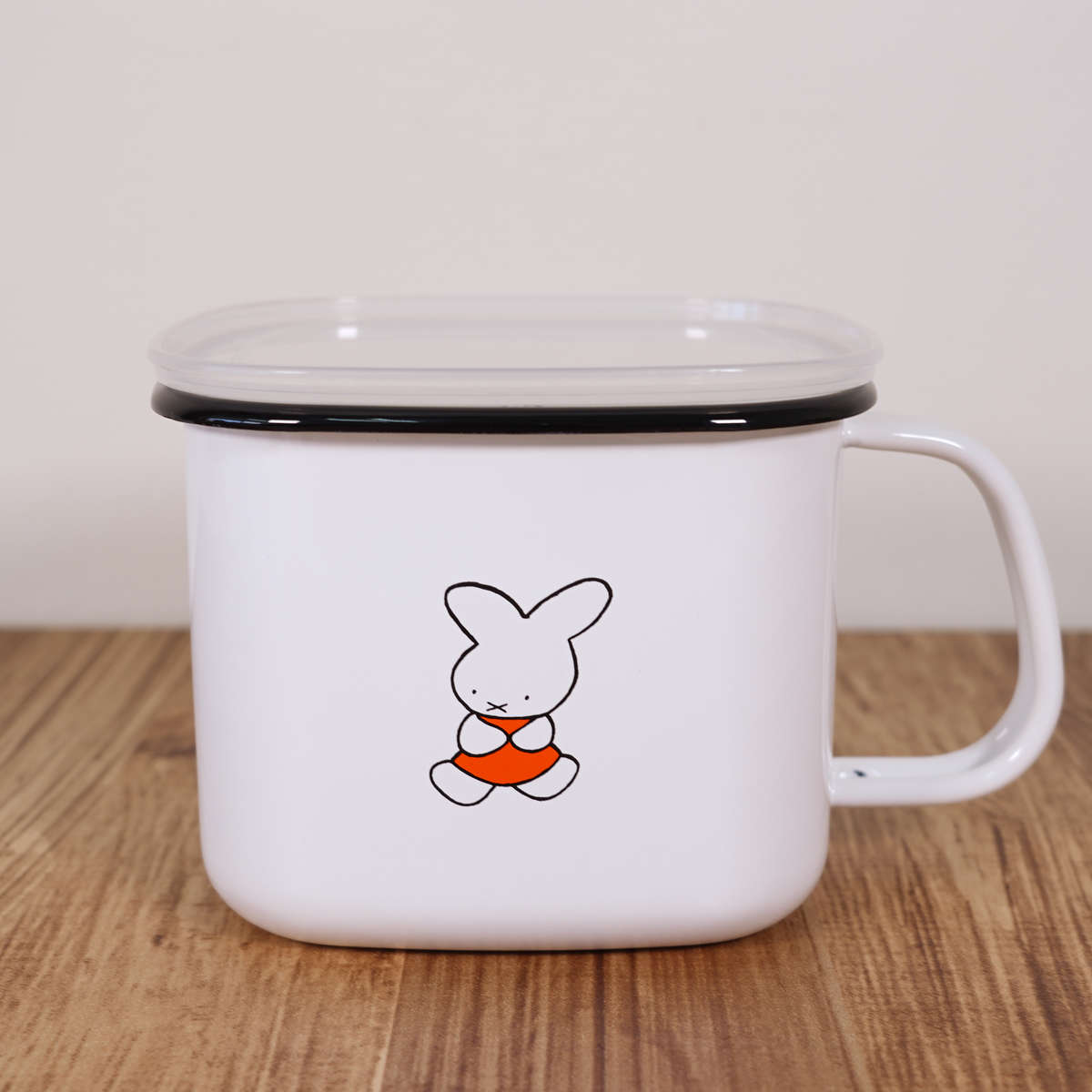 保存容器 ナインチェ 角型 みそポット ホーロー ( miffy 70周年 限定 富士ホーロー 密閉 琺瑯 味噌ポット オーブン対応 IH対応 ガス対応 味噌入れ ストッカー 食品保存 片手鍋 琺瑯容器 ほうろう 蓋 おしゃれ かわいい 1.5L )