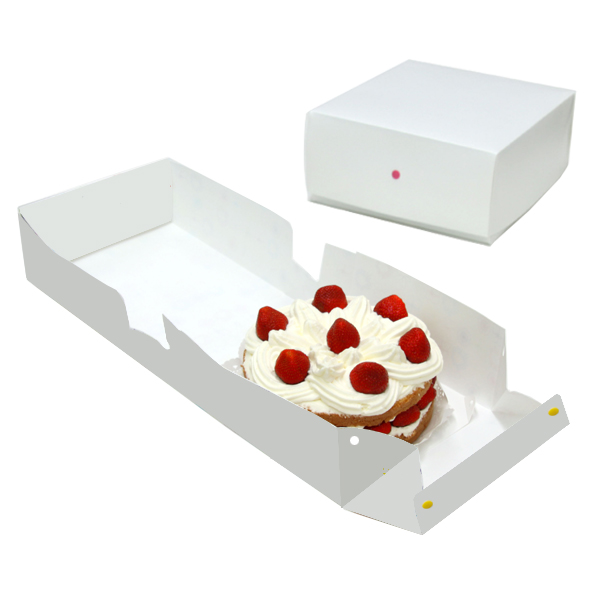ケーキボックス ケーキ型 フラット 18cm用 プレーン 日本製 ( お菓子 ラッピング デコレーションケーキ 箱 製菓グッズ ホワイト 6号用 デコケーキボックス お菓子作り 手作り プレゼント 洗える 繰り返し 折りたたみ ) 【グレー】 グレー