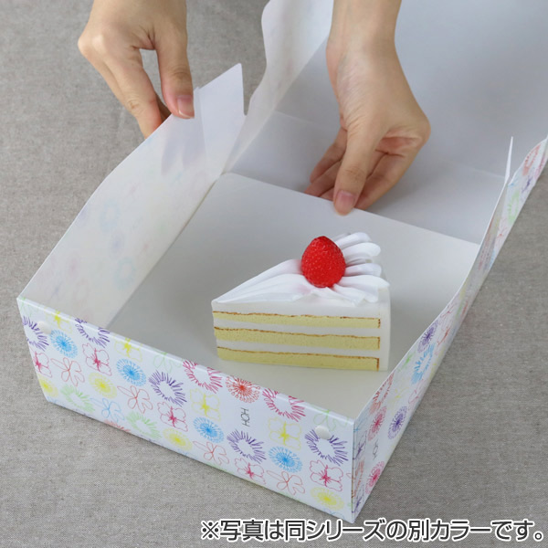 ケーキボックス ケーキ型 フラット 18cm用 プレーン 日本製 ( お菓子 ラッピング デコレーションケーキ 箱 製菓グッズ ホワイト 6号用 デコケーキボックス お菓子作り 手作り プレゼント 洗える 繰り返し 折りたたみ ) 【グレー】 グレー