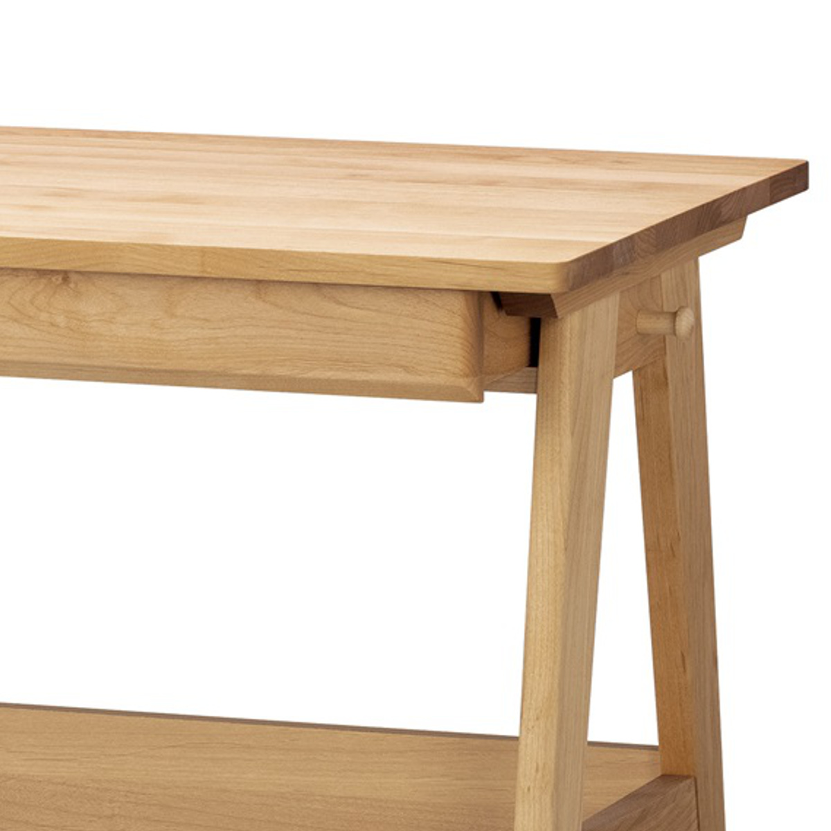 学習机 シンプル 幅100cm 引出し付 コンセント付 スキップ ( 勉強机 机 デスク つくえ シンプルデスク 無垢 木製 補修キット付き 日本製 リビング学習 リビング 北欧 ナチュラル )