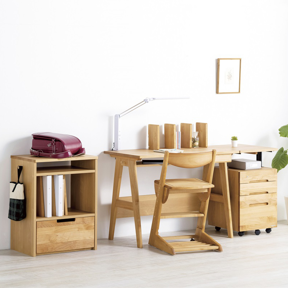 机上棚 学習机 上棚のみ 幅51.6cm 背面アクリルパネル スキップ ( 本立て 上棚 卓上 ブックスタンド 本棚 木製 デスク 日本製 パーツ 収納 引き出し 小物整理 文房具 木目 )