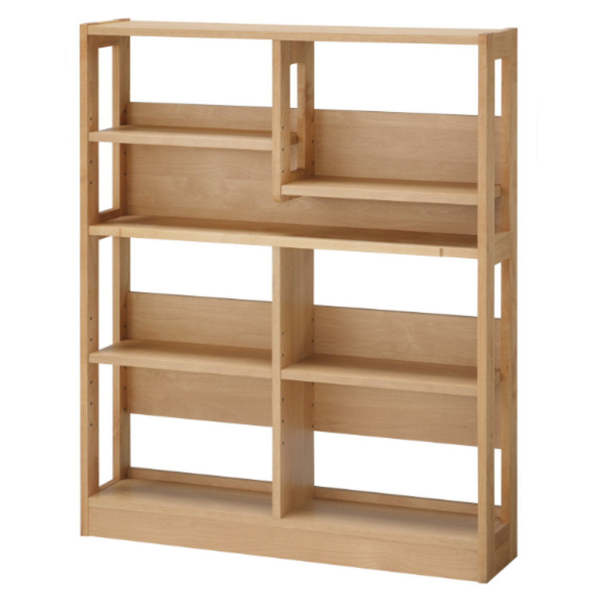 オープンラック 幅100cm 高さ120.5.cm 学習収納棚 マガジンラック カルロ ( デスク 組合せ デスク横 収納 ラック 本棚 収納棚 天然木 日本製 スリム リビング学習 木目 北欧 ナチュラル )