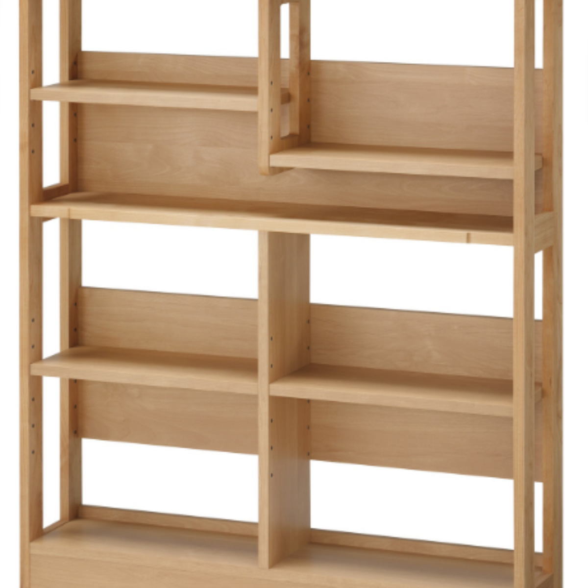 オープンラック 幅100cm 高さ120.5.cm 学習収納棚 マガジンラック カルロ ( デスク 組合せ デスク横 収納 ラック 本棚 収納棚 天然木 日本製 スリム リビング学習 木目 北欧 ナチュラル )