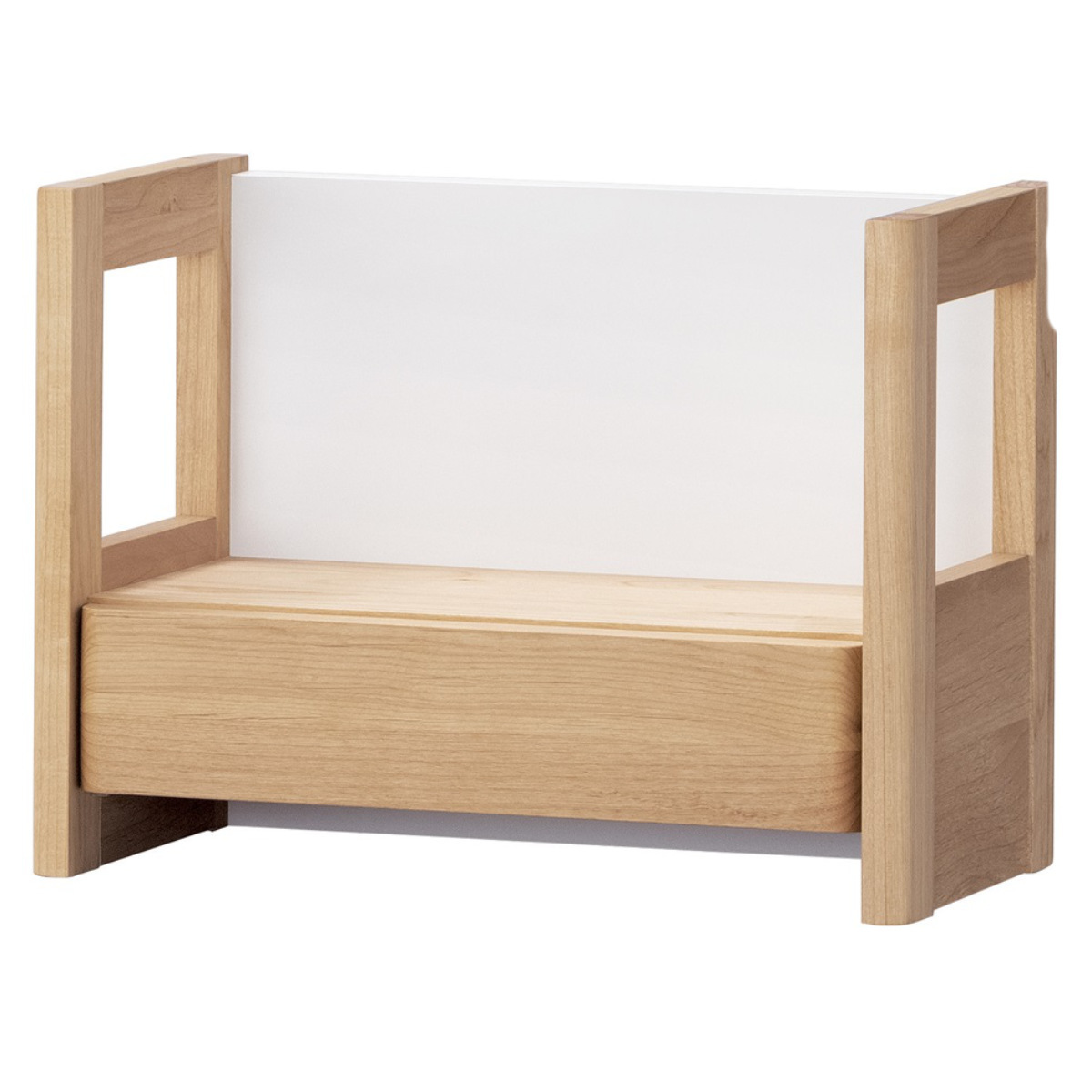 机上棚 学習机 上棚のみ 幅40cm 引出し付 ネージュ2 ( 上棚 卓上 ブックスタンド 本棚 木製 デスク 日本製 パーツ 収納 引き出し 小物整理 文房具 木目 )