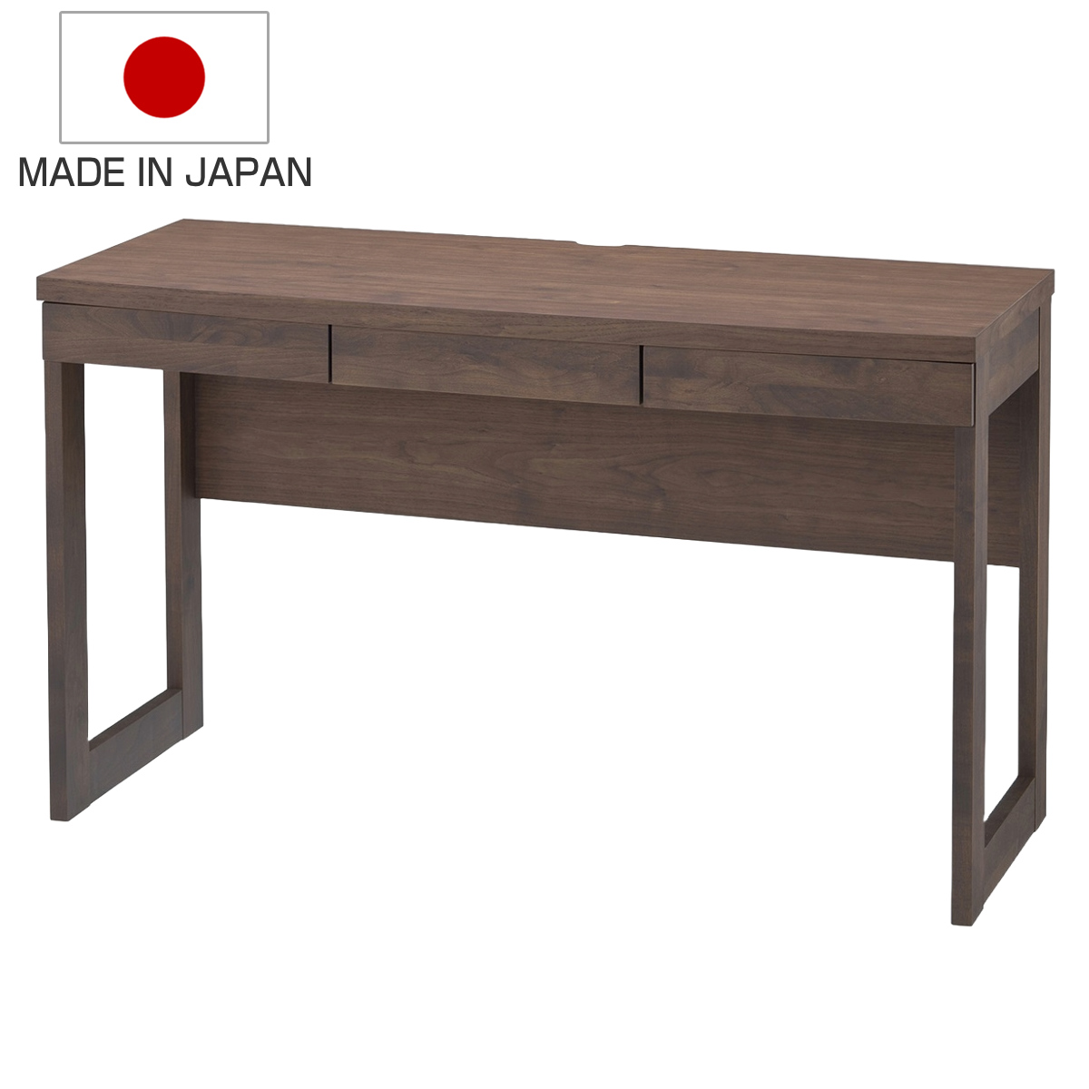 ワークデスク シンプル 幅120.4cm 高さ71cm 引出し付 アール
