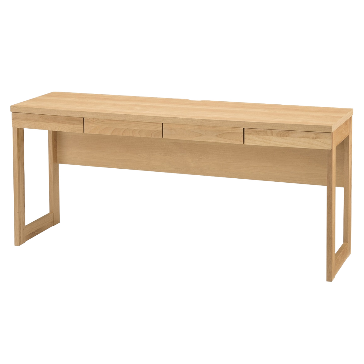 ワークデスク シンプル 幅160.4cm 高さ71cm 引出し付 アール