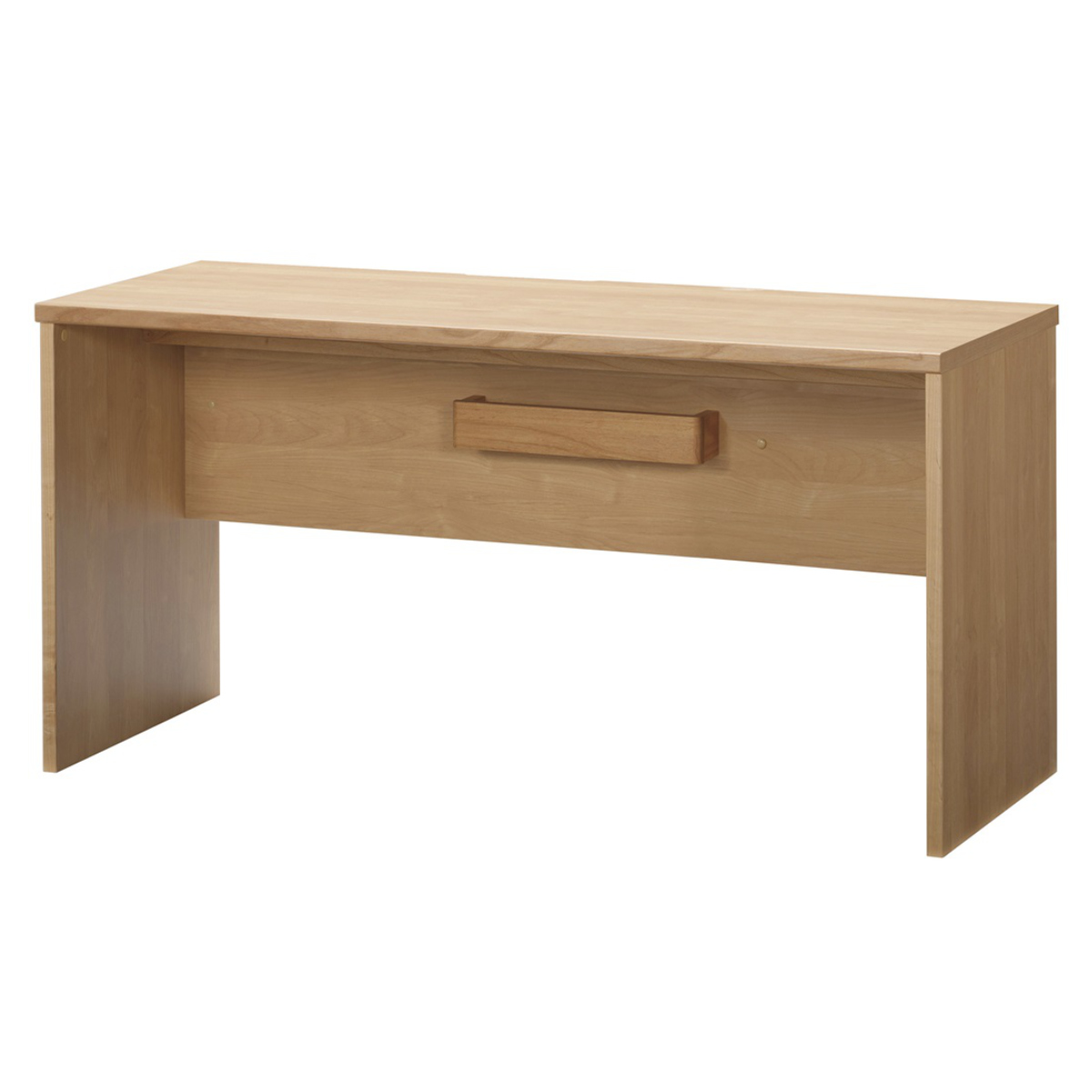 ワークデスク シンプル 幅150cm 奥行60cm 配線ボックス付 ディアス ( ワイド 高耐久 高硬度 抗菌 パソコン デスク 机 つくえ パソコンデスク PC リビング 木目調 日本製 配線ボックス付き ナチュラル ウォールナット ) 【ナチュラル】 ナチュラル