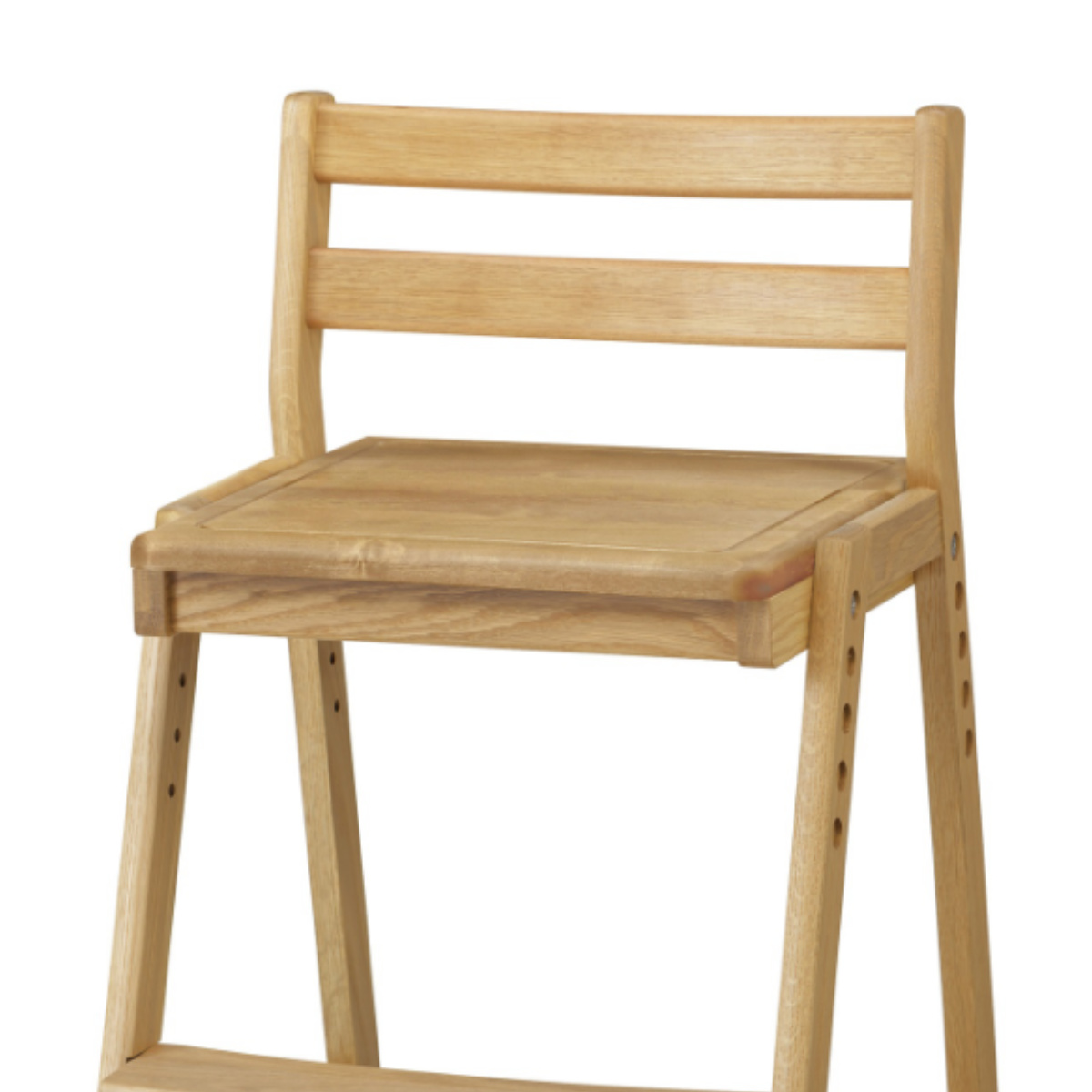 学習椅子 勉強椅子 板座タイプ リビングダイニング学習 ペルケ ( デスクチェア 学習チェア ダイニングチェア 高さ調節 子供 椅子 足置き 木製 天然木 アルダー材 イス いす チェア 子ども 日本製 収納スペース ) 【ウォールナット】 ウォールナット