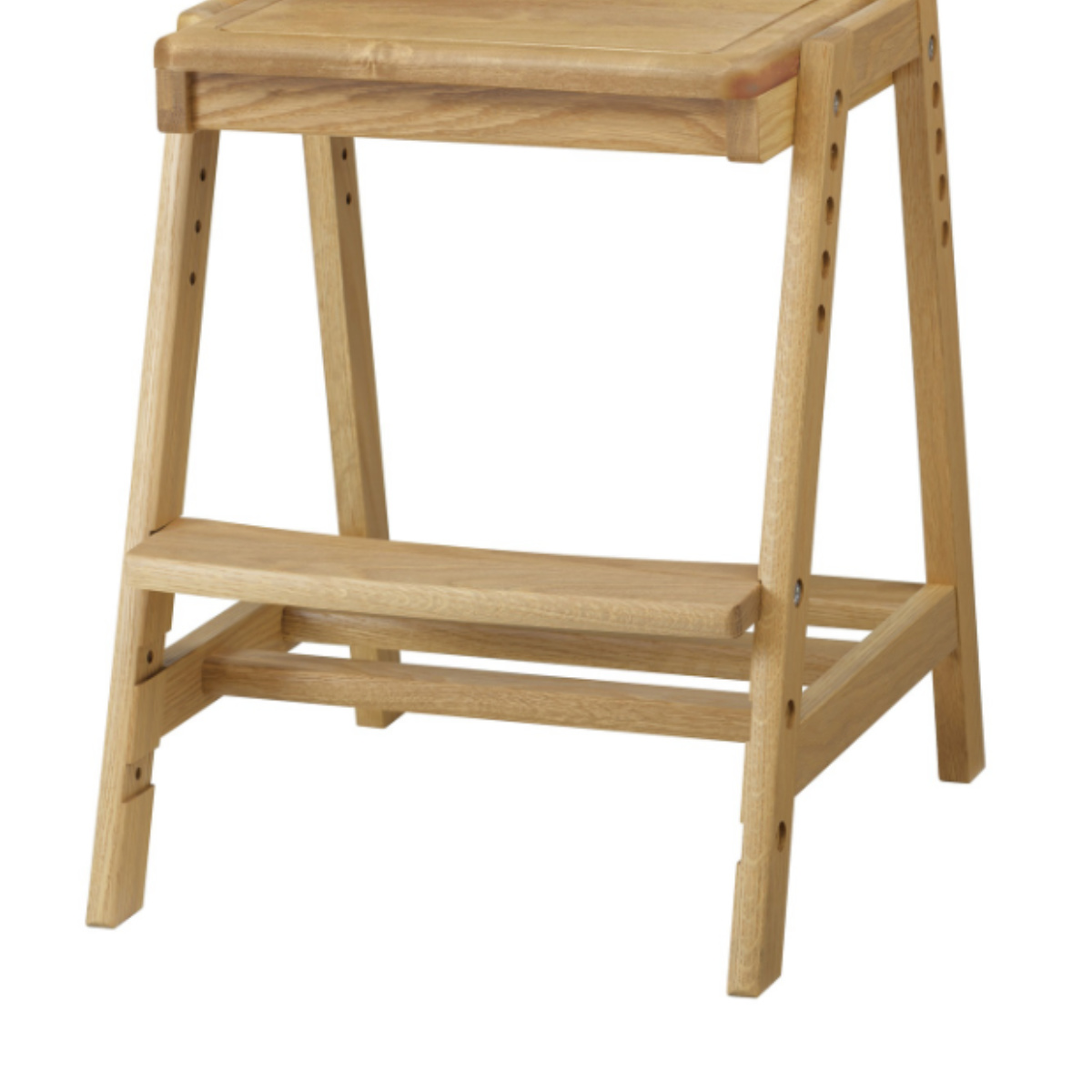 学習椅子 勉強椅子 板座タイプ リビングダイニング学習 ペルケ ( デスクチェア 学習チェア ダイニングチェア 高さ調節 子供 椅子 足置き 木製 天然木 アルダー材 イス いす チェア 子ども 日本製 収納スペース ) 【ウォールナット】 ウォールナット