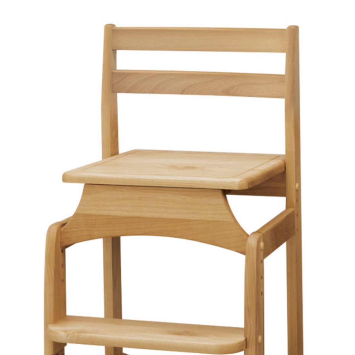 学習椅子 勉強椅子 板座タイプ リビングダイニング学習 沈み込みキャスター ダック ( デスクチェア 学習チェア ダイニングチェア 高さ調節 子供 椅子 足置き 木製 天然木 アルダー材 イス いす チェア 子ども 日本製 収納スペース )